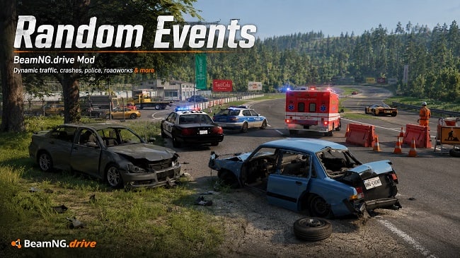 Мод Random Events v1.3.0.0 (0.38.x) ДЛЯ BEAMNG.DRIVE