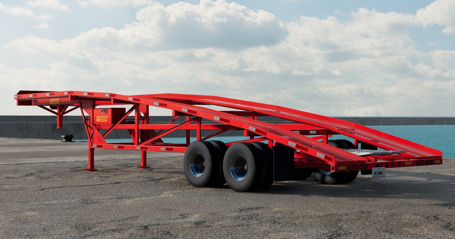Мод Grant Gooseneck Wedge Car Trailer v1.4 (0.38.x) ДЛЯ BEAMNG.DRIVE