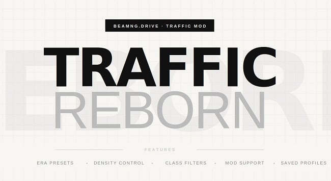 Мод Traffic Reborn v1.1 (0.38.x) ДЛЯ BEAMNG.DRIVE