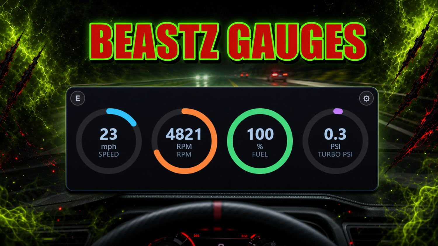 Мод BeastZ Gauges v1.1 (0.39.x) ДЛЯ BEAMNG.DRIVE