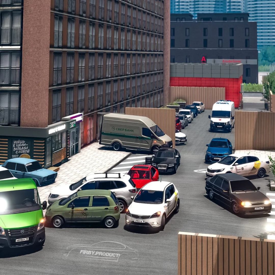 МОД Пак Русского Трафика v1.1 (0.39.x) ДЛЯ BEAMNG.DRIVE