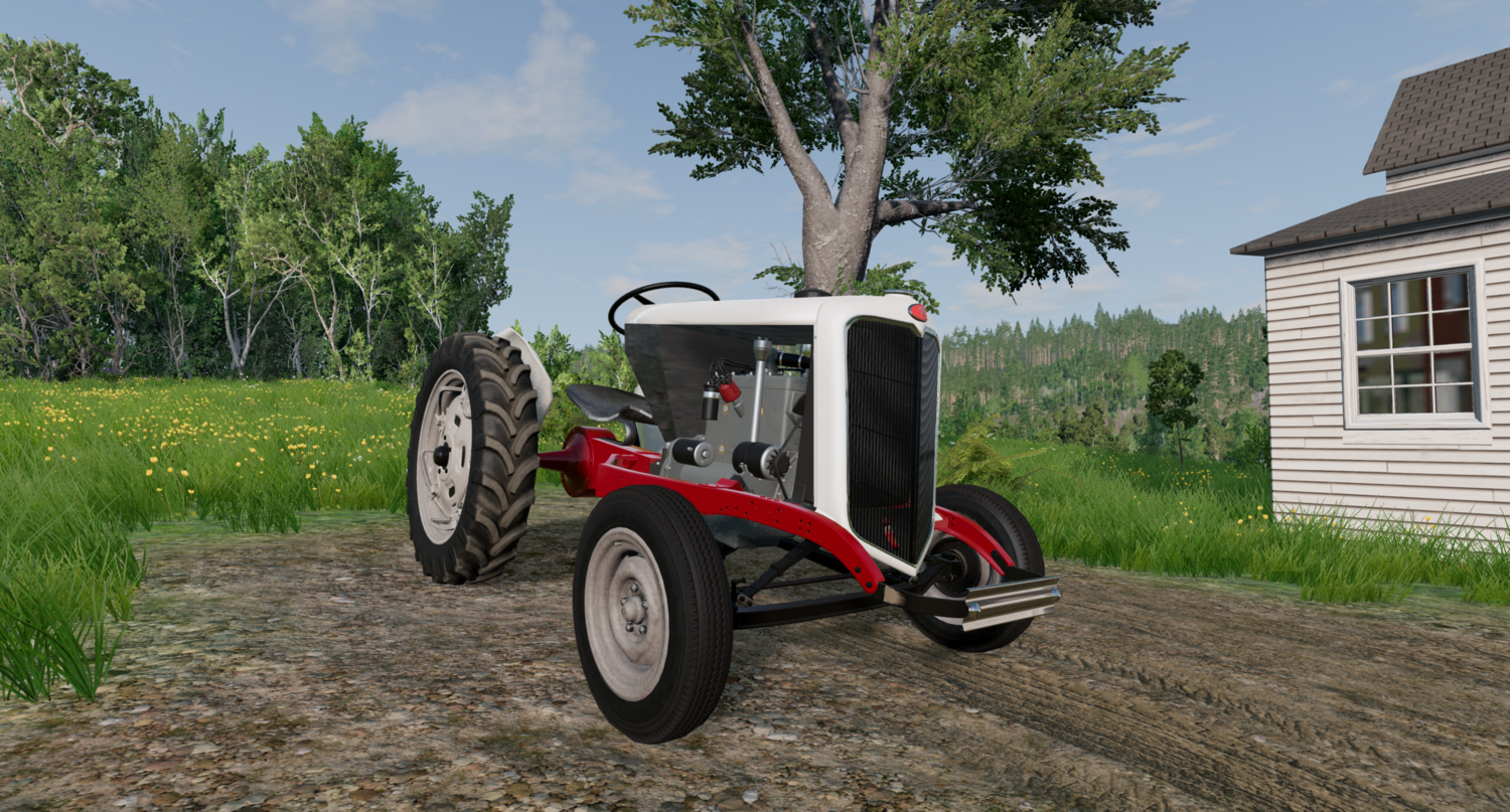 МОД Bruckell Nine-F Farm Tractor v0.6 (0.34.x) ДЛЯ BEAMNG.DRIVE