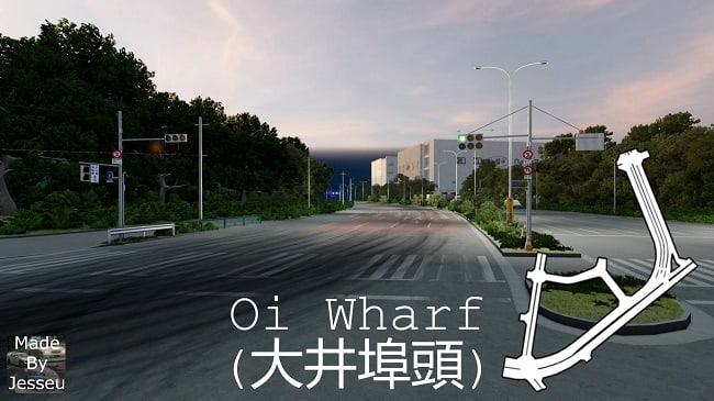 МОД Карта Oi Wharf - 大井埠頭 v1.1 (0.39.x) ДЛЯ BEAMNG.DRIVE