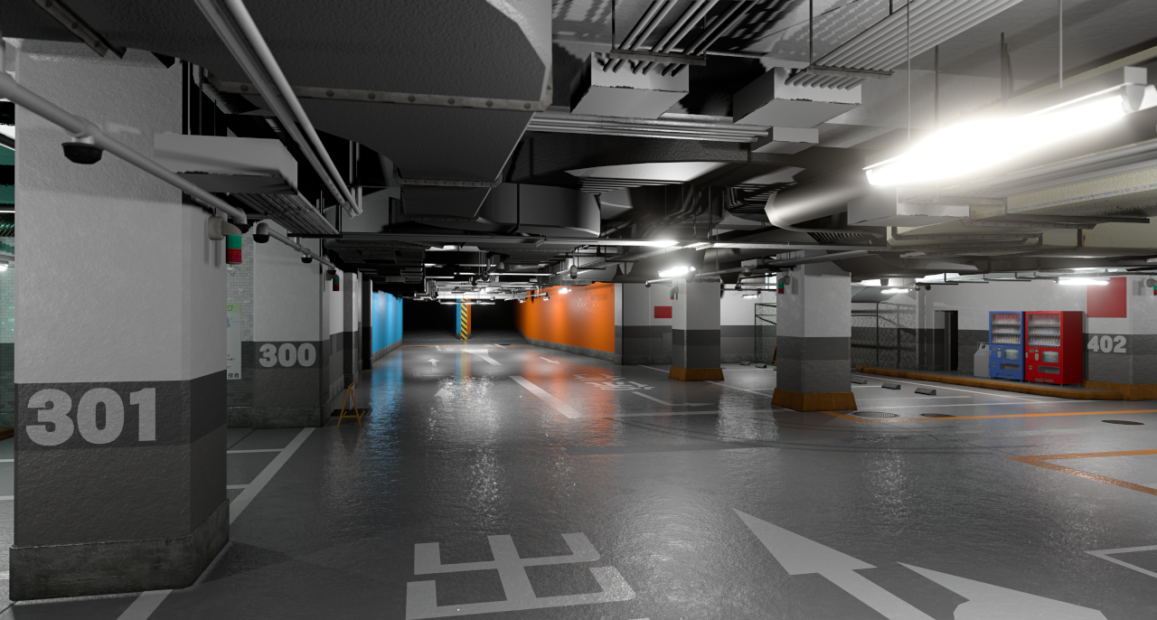 МОД Карта Kamurocho Underground Carpark Showroom v3.0 (0.40.x) ДЛЯ BEAMNG.DRIVE