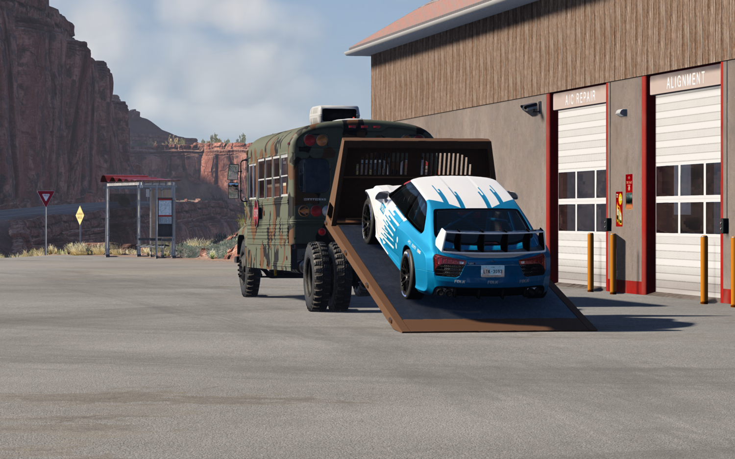 МОД Cut Down Bus v1.6 (0.40.x) ДЛЯ BEAMNG.DRIVE