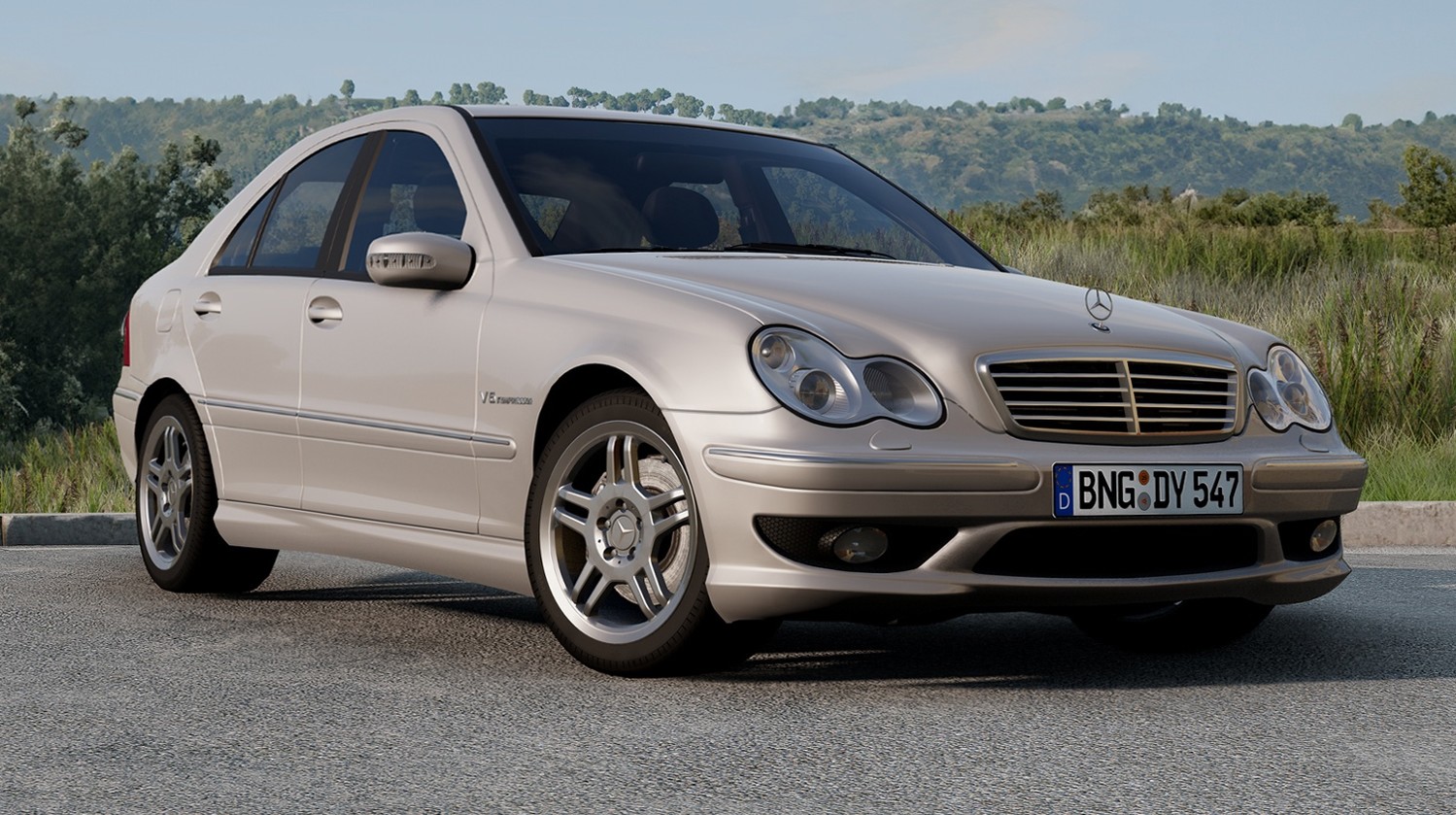 МОД Mercedes-Benz C-Class W203 v4.0 (0.34.x) ДЛЯ BEAMNG.DRIVE