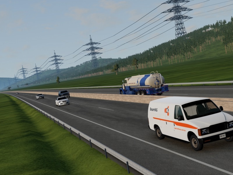 МОД Карта Autobahn 57k v0.4 (0.34.x) ДЛЯ BEAMNG.DRIVE
