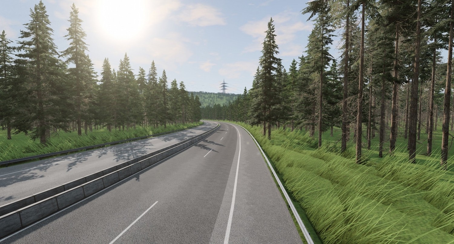 МОД Карта Autobahn 57k v1.0.1 (0.34.x) ДЛЯ BEAMNG.DRIVE