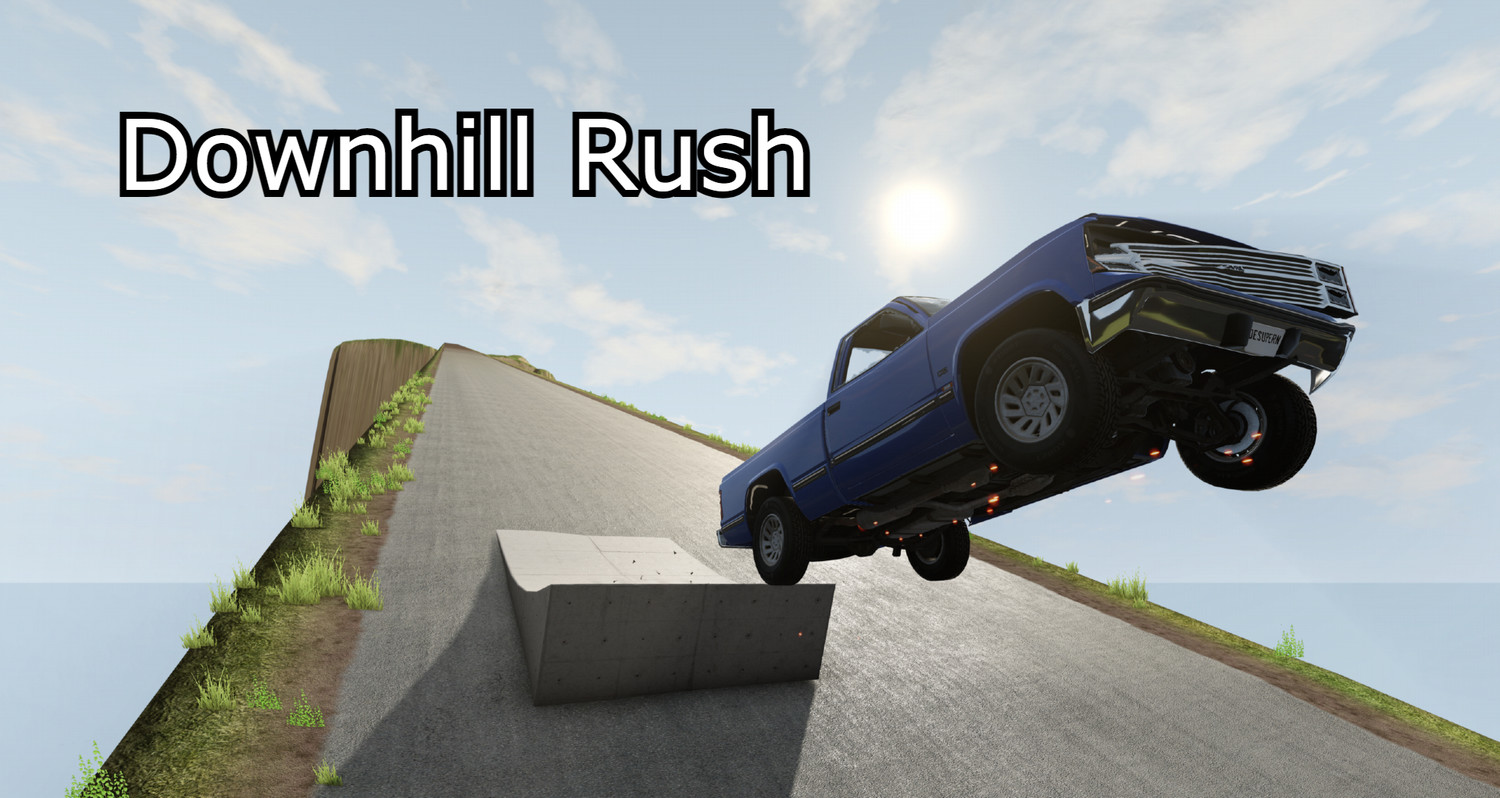 МОД Карта Downhill Rush v1.0 (0.34.x) ДЛЯ BEAMNG.DRIVE