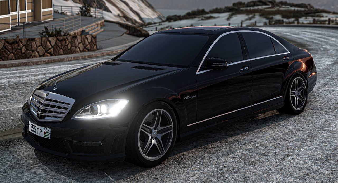 МОД Mercedes-Benz S W221 v1.2 (0.34.x) ДЛЯ BEAMNG.DRIVE