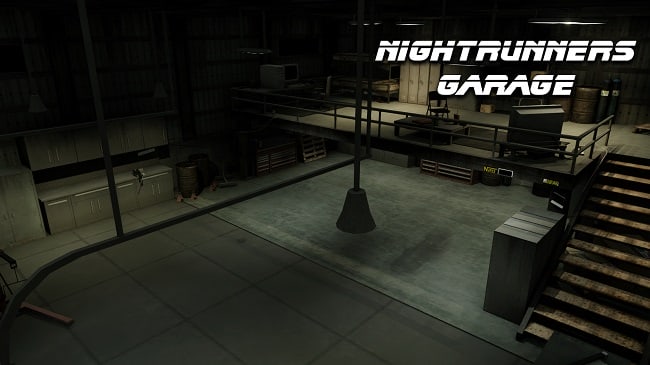 МОД Карта Night Runners Garage C1 v1.0 (0.34.x) ДЛЯ BEAMNG.DRIVE