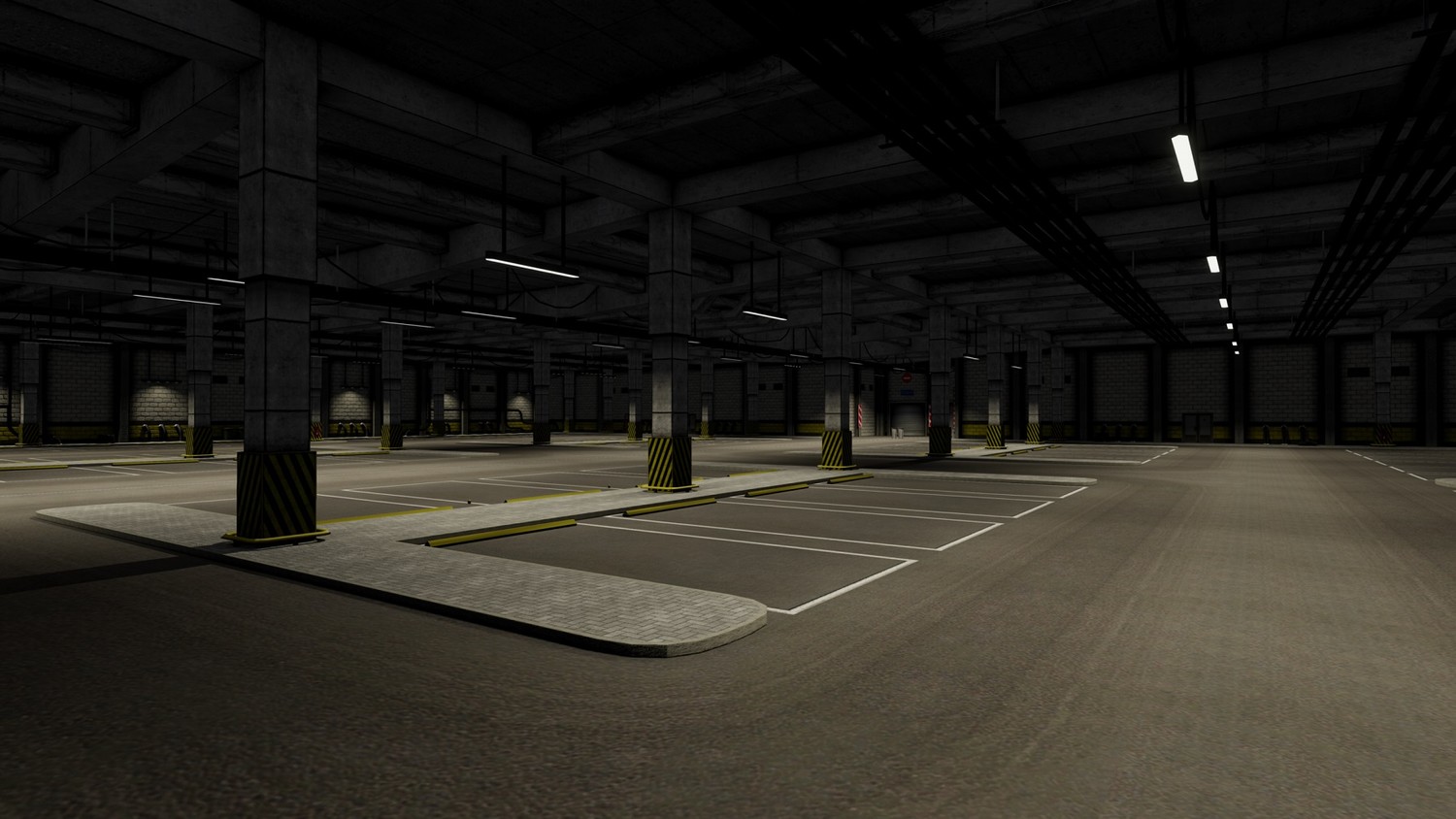 МОД Карта Underground Parking v1.0 (0.34.x) ДЛЯ BEAMNG.DRIVE